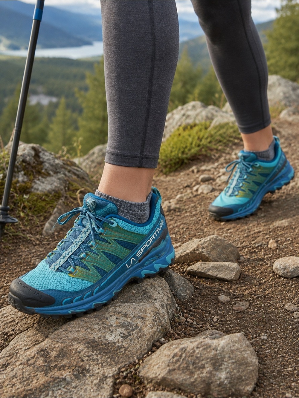 La Sportiva Women's Teal & Blue Trail Runners